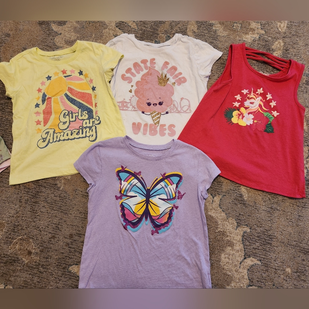 The children's place girls lot of 4 shirts size 5